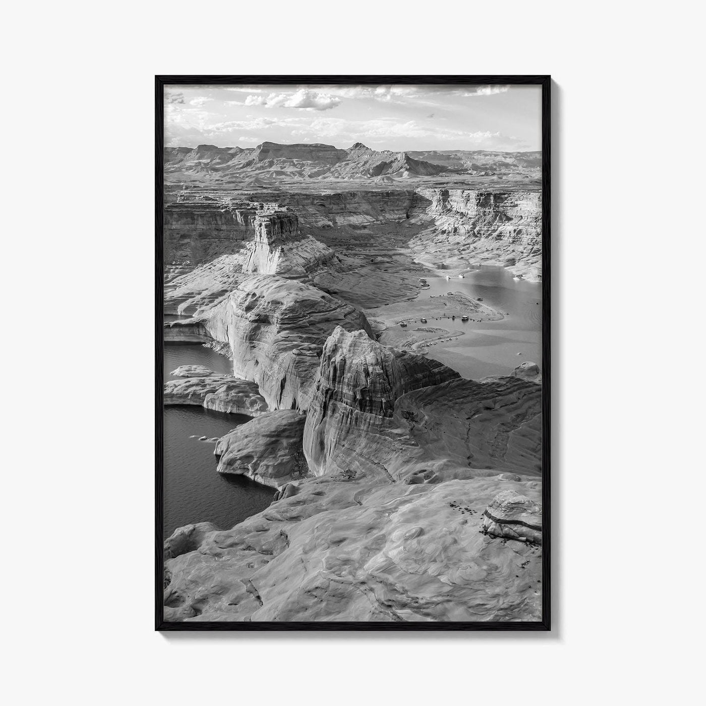 Lake Powell Black and White Fine Art Photo Print, Arizona Utah Poster, Glen Canyon
