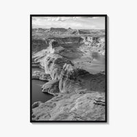 Lake Powell Black and White Fine Art Photo Print, Arizona Utah Poster, Glen Canyon