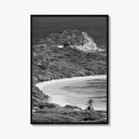 Half Moon Bay Black and White Fine Art Photo Print, Antigua Poster, Freetown Poster