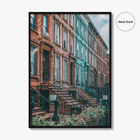 Bushwick Fine Art Photo Print, Brooklyn, NYC, New York, USA, Brownstones, Wall Decor Poster