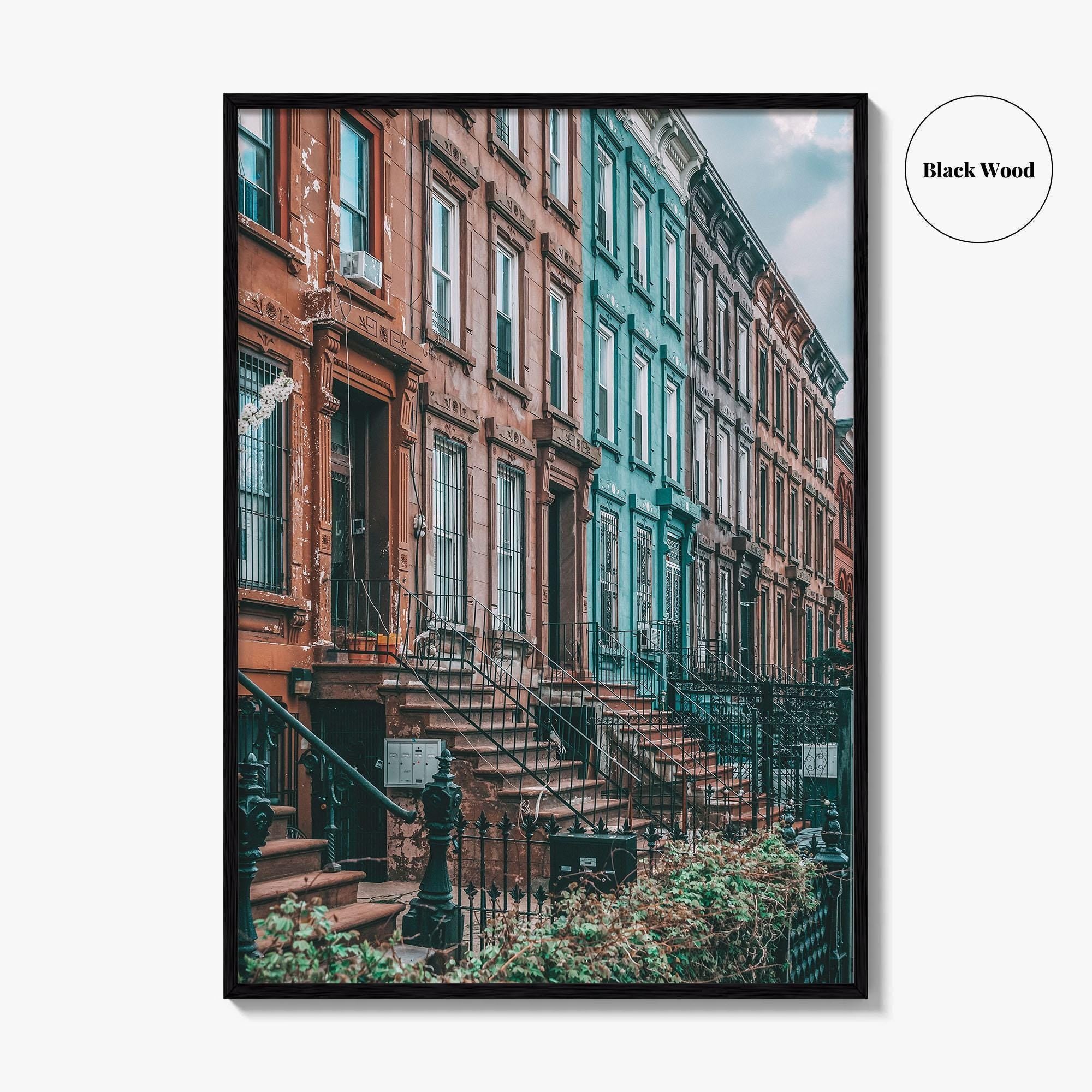 Bushwick Fine Art Photo Print, Brooklyn, NYC, New York, USA, Brownstones, Wall Decor Poster