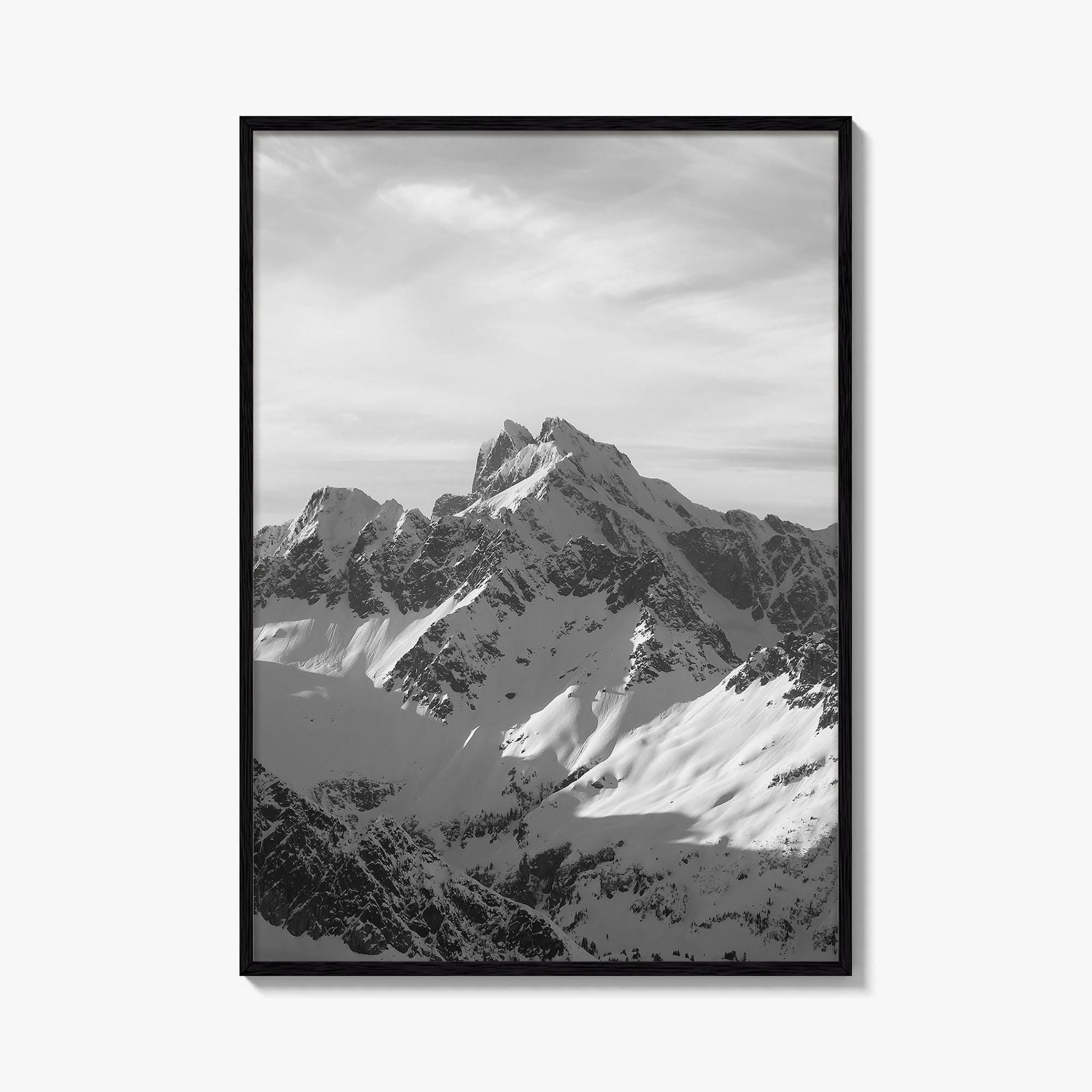 Tantalus Range Black and White Fine Art Photo Print, Squamish Vancouver Canada Poster