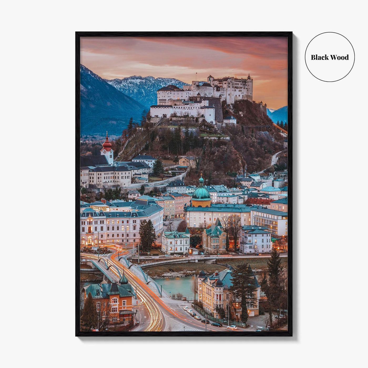 Salzburg Skyline Fine Art Photo Print, Austria Wall Decor Poster, Hohensalzburg Fortress