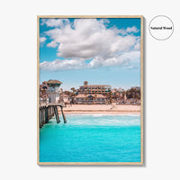 Huntington Beach Fine Art Photo Print, Lifeguard Tower, Pier, Orange County California USA