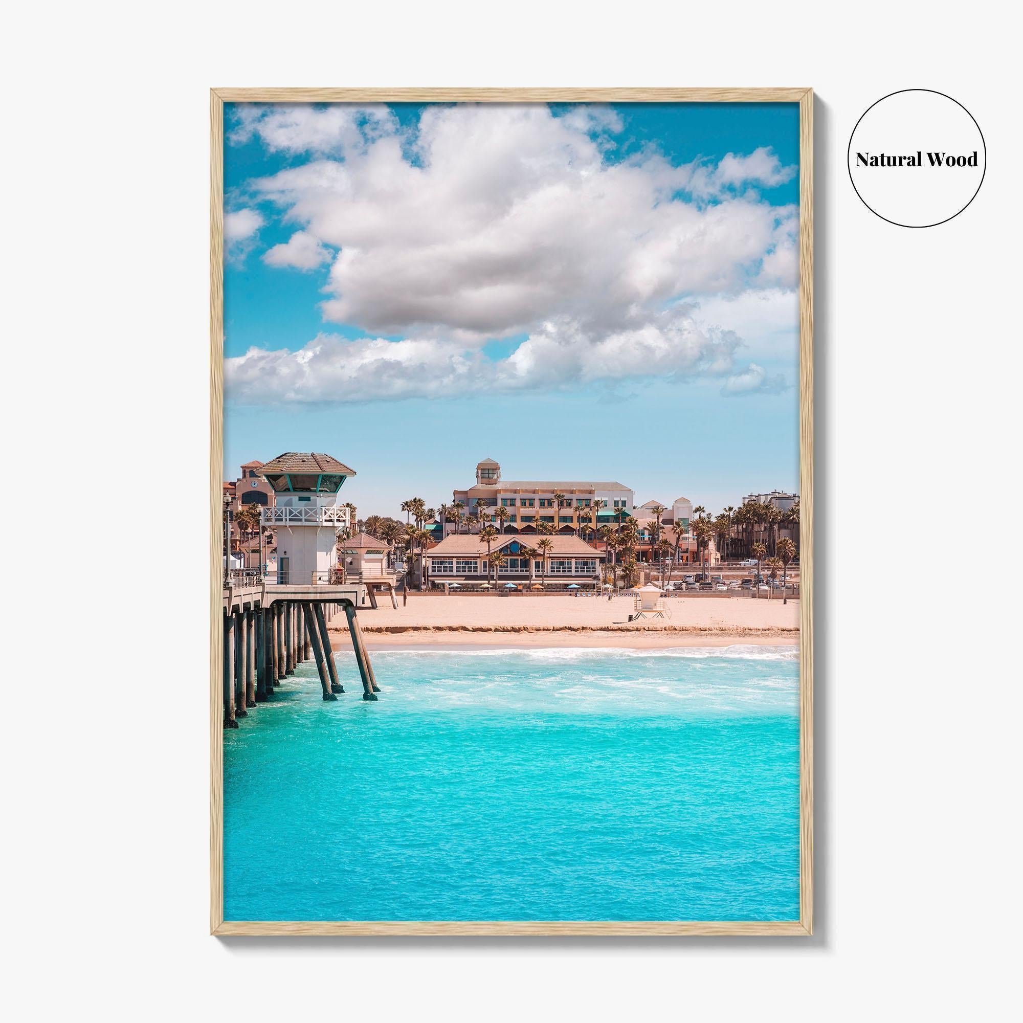 Huntington Beach Fine Art Photo Print, Lifeguard Tower, Pier, Orange County California USA