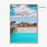Huntington Beach Fine Art Photo Print, Lifeguard Tower, Pier, Orange County California USA