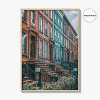 Bushwick Fine Art Photo Print, Brooklyn, NYC, New York, USA, Brownstones, Wall Decor Poster