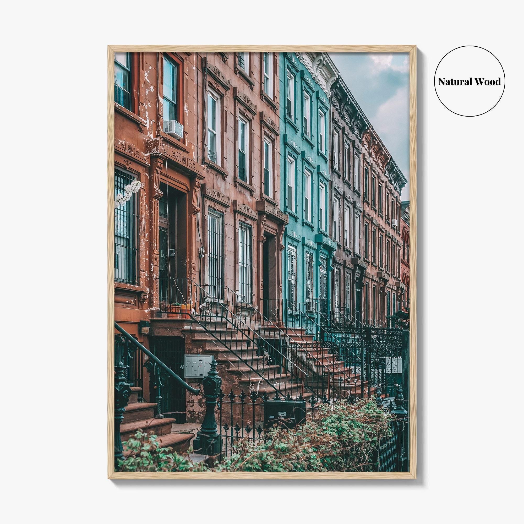 Bushwick Fine Art Photo Print, Brooklyn, NYC, New York, USA, Brownstones, Wall Decor Poster