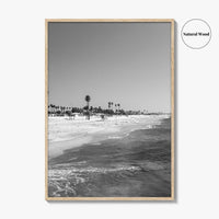 Hermosa Beach Black and White Fine Art Photo Print, Pier View, Los Angeles Poster