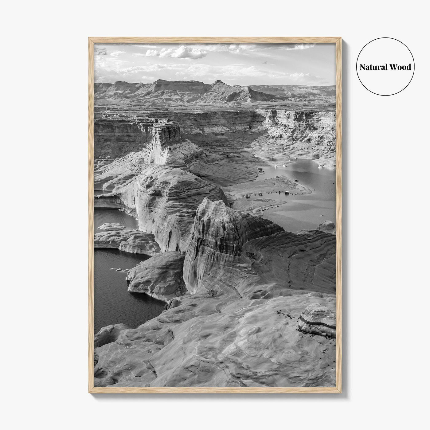 Lake Powell Black and White Fine Art Photo Print, Arizona Utah Poster, Glen Canyon