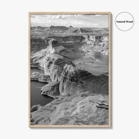 Lake Powell Black and White Fine Art Photo Print, Arizona Utah Poster, Glen Canyon