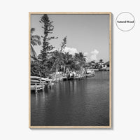 Marco Island Black and White Fine Art Photo Print, Naples Florida, USA Poster