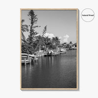 Marco Island Black and White Fine Art Photo Print, Naples Florida, USA Poster