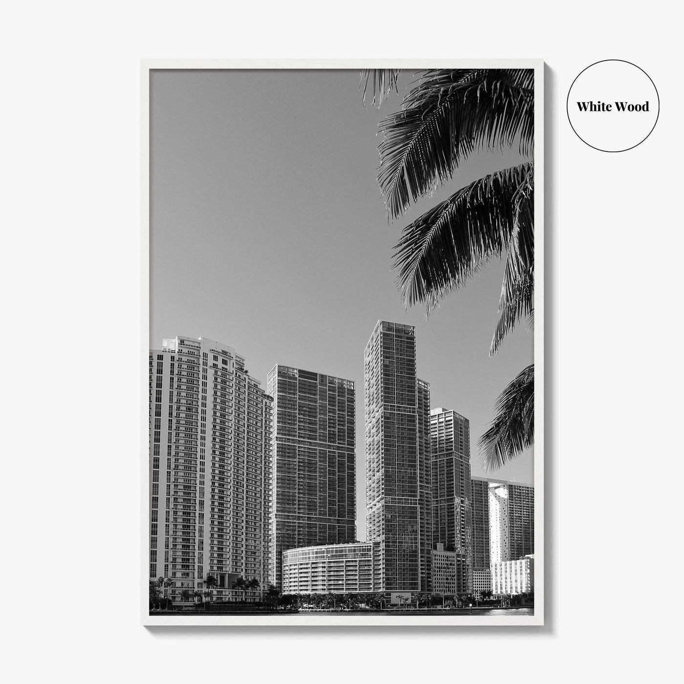 Miami Black and White Fine Art Photo Print, South Beach, Florida Wall Poster, USA