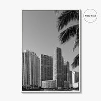 Miami Black and White Fine Art Photo Print, South Beach, Florida Wall Poster, USA
