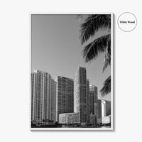 Miami Black and White Fine Art Photo Print, South Beach, Florida Wall Poster, USA