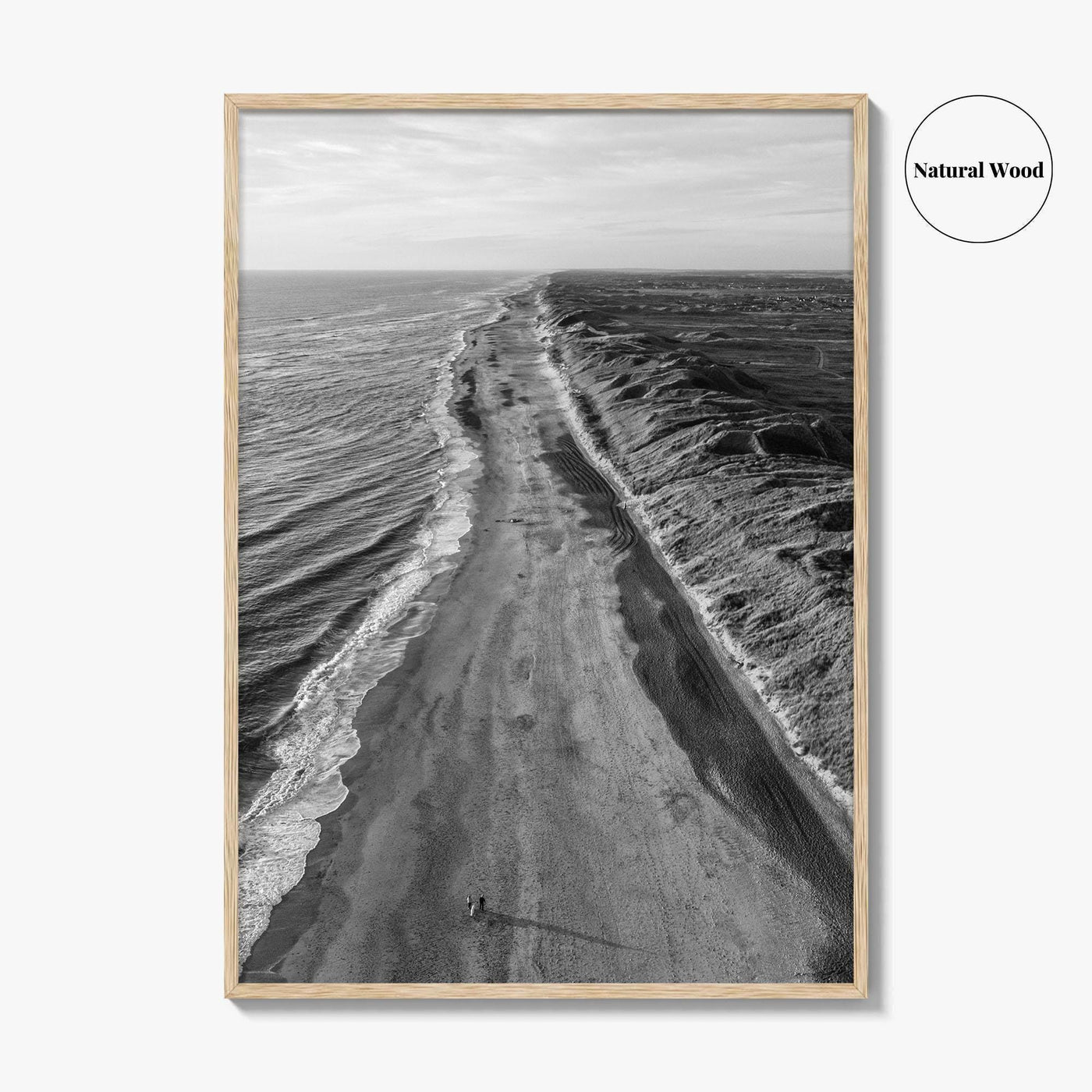 Denmark Black and White Fine Art Photo Print, West Jutland Wall Decor, Hvide Sande