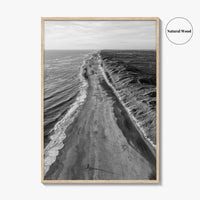 Denmark Black and White Fine Art Photo Print, West Jutland Wall Decor, Hvide Sande