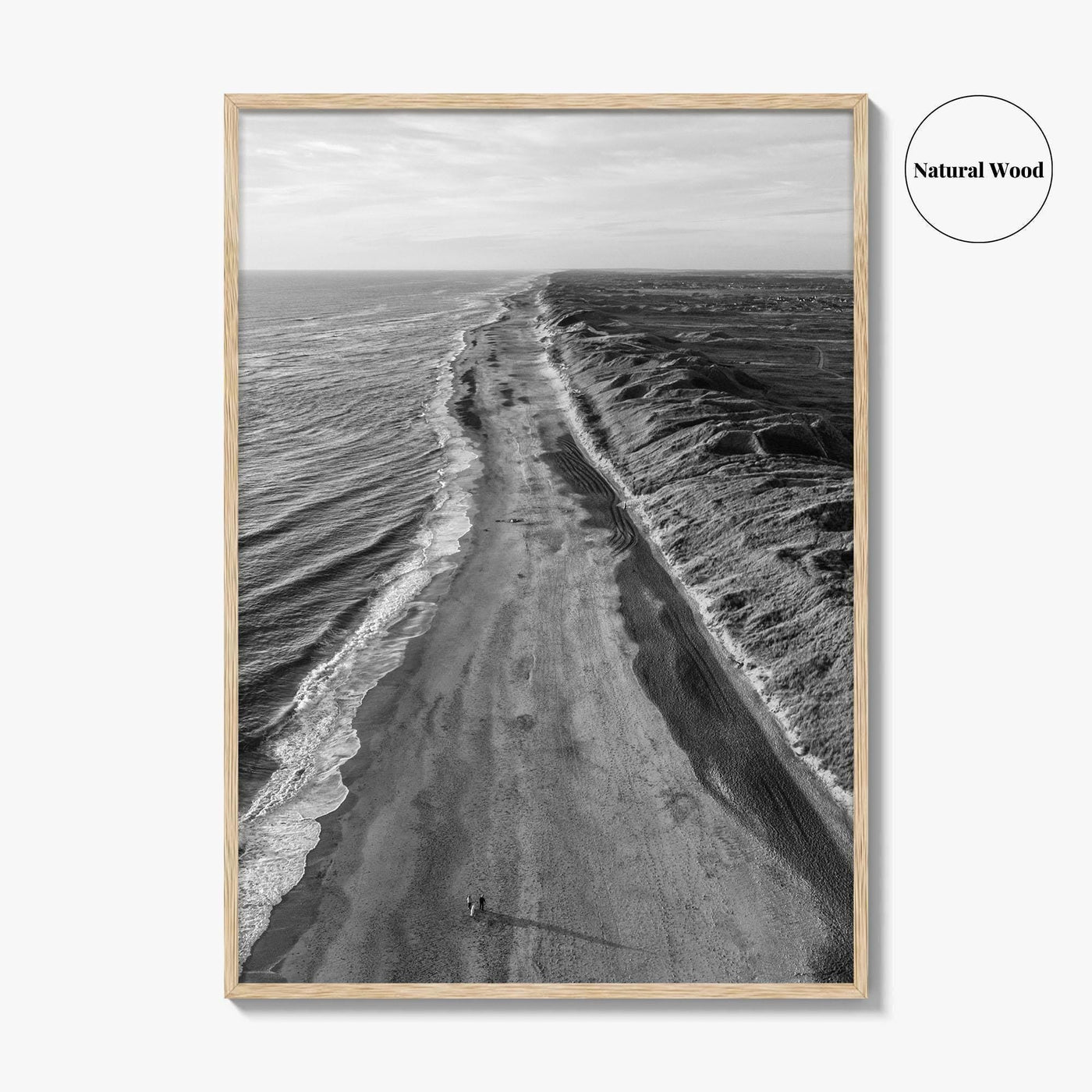 Denmark Black and White Fine Art Photo Print, West Jutland Wall Decor, Hvide Sande