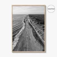 Denmark Black and White Fine Art Photo Print, West Jutland Wall Decor, Hvide Sande