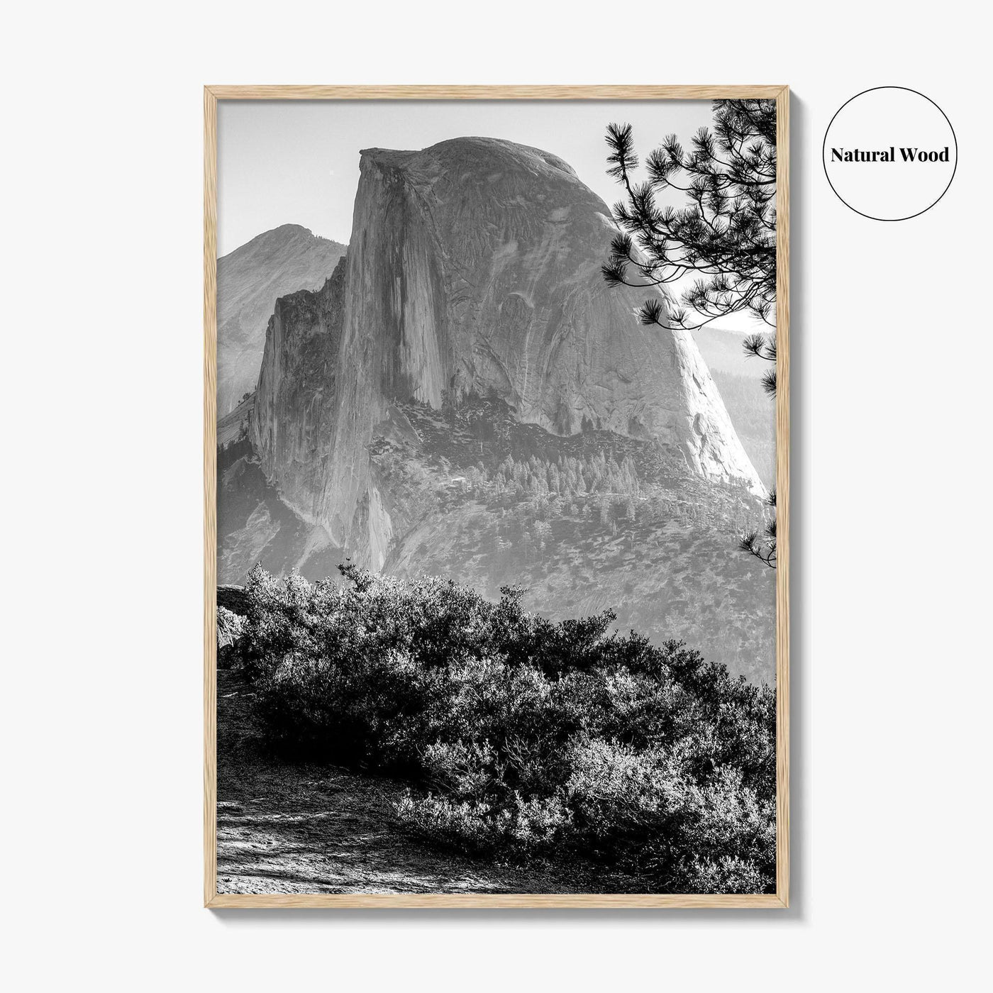 Half Dome Black and White Fine Art Photo Print, Yosemite National Park, California Poster