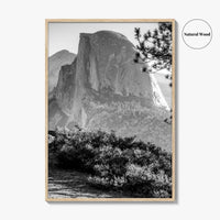 Half Dome Black and White Fine Art Photo Print, Yosemite National Park, California Poster