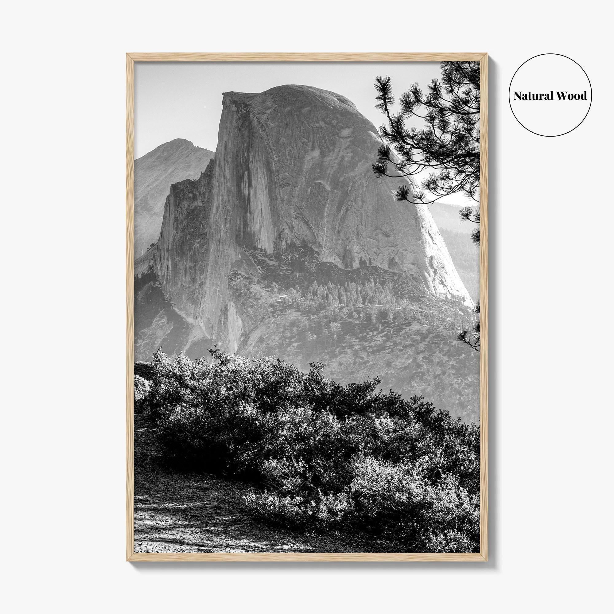 Half Dome Black and White Fine Art Photo Print, Yosemite National Park, California Poster