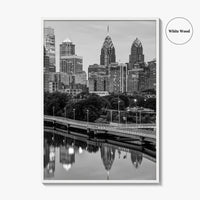 Philadelphia Skyline Black and White Fine Art Photo Print, Schuylkill River, Pennsylvania, Philly, Poster