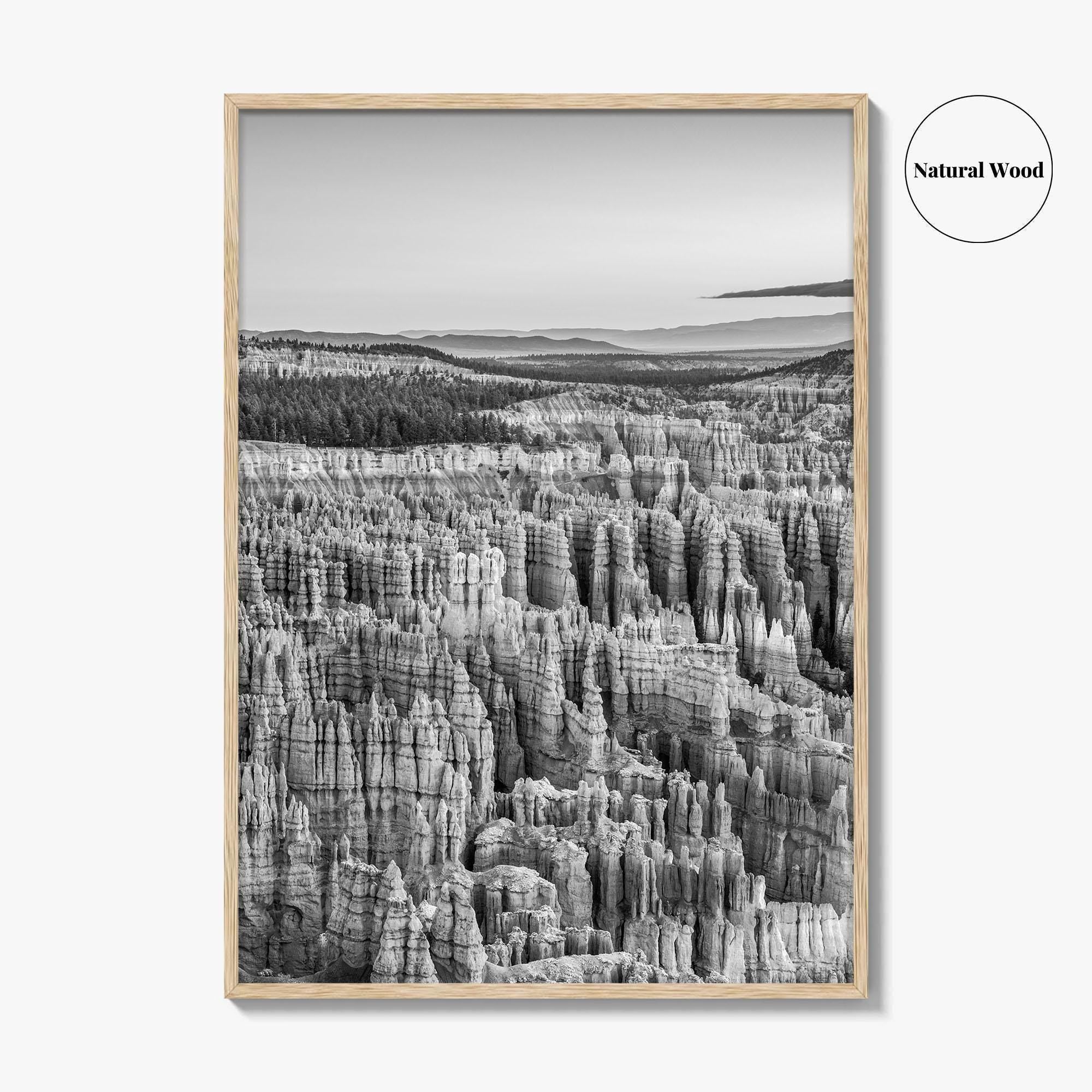Bryce Canyon National Park Black and White Fine Art Photo Print, Utah USA Poster