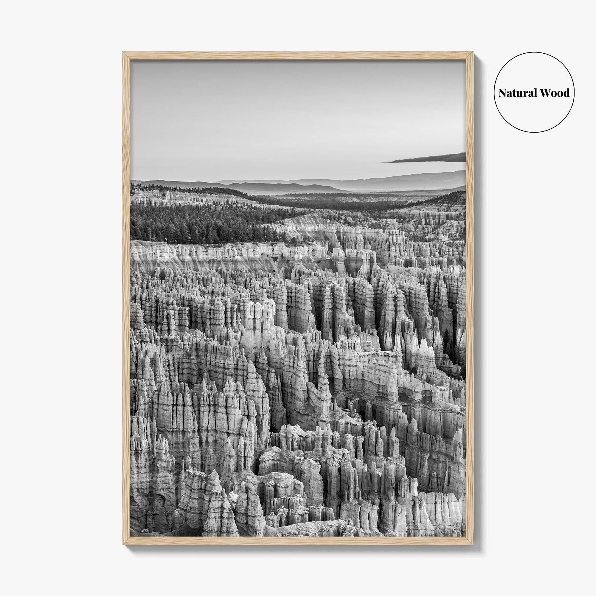 Bryce Canyon National Park Black and White Fine Art Photo Print, Utah USA Poster