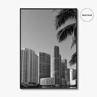 Miami Black and White Fine Art Photo Print, South Beach, Florida Wall Poster, USA
