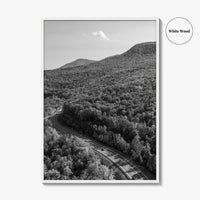 Catskill Mountains Black and White Fine Art Photo Print, New York Poster