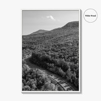 Catskill Mountains Black and White Fine Art Photo Print, New York Poster