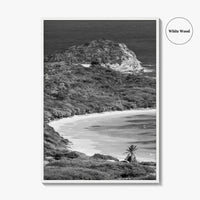 Half Moon Bay Black and White Fine Art Photo Print, Antigua Poster, Freetown Poster