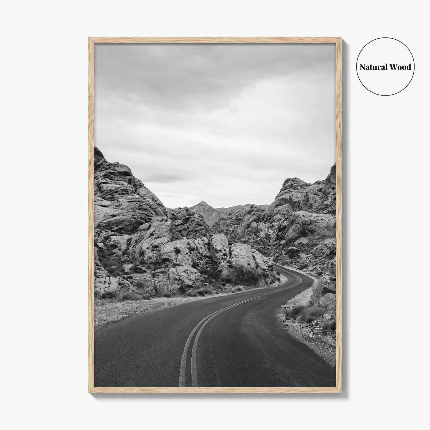 Valley of Fire Black and White Fine Art Photo Print, Nevada Las Vegas Poster