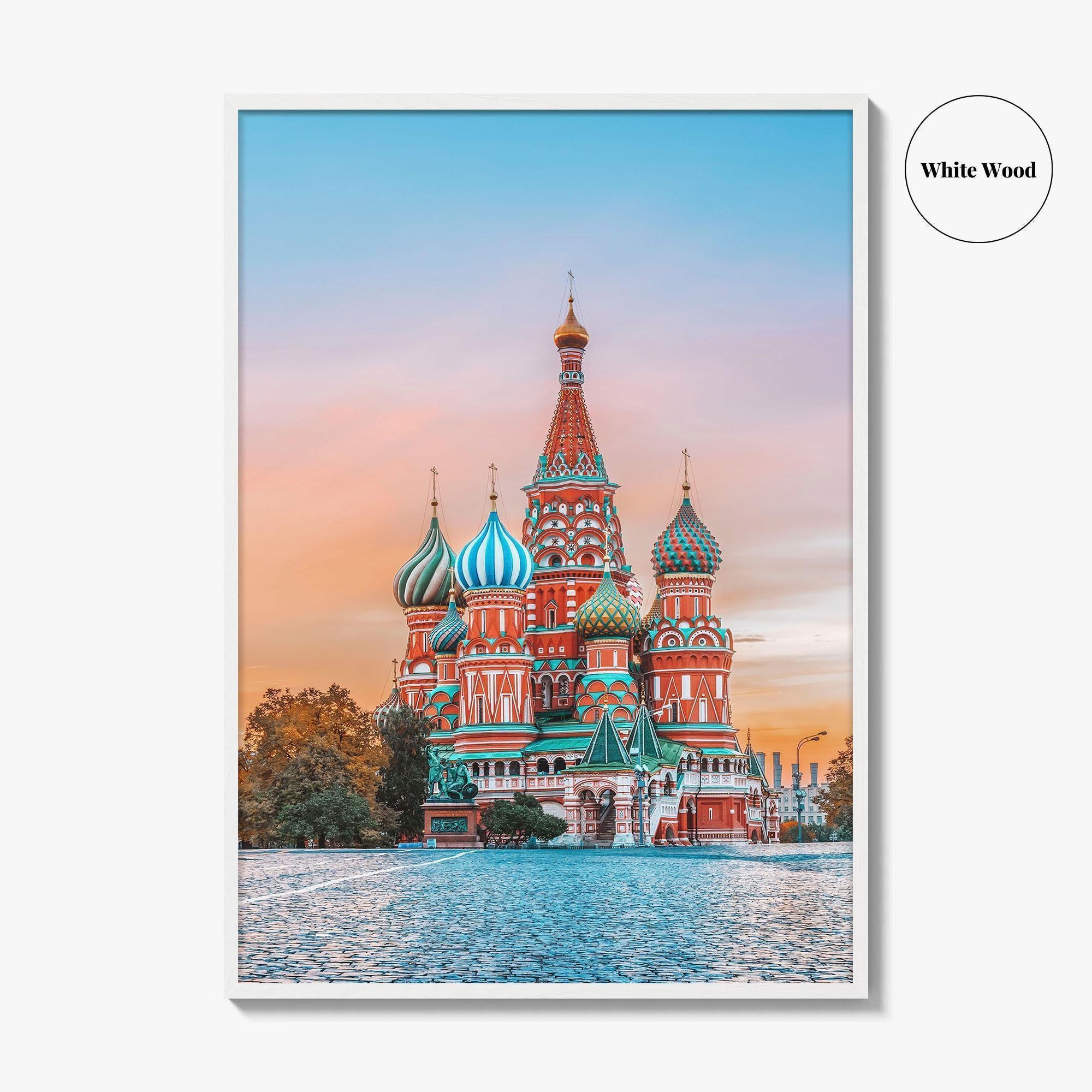 Moscow Russia Fine Art Photo Print, St Basil's Cathedral, Red Square, Poster