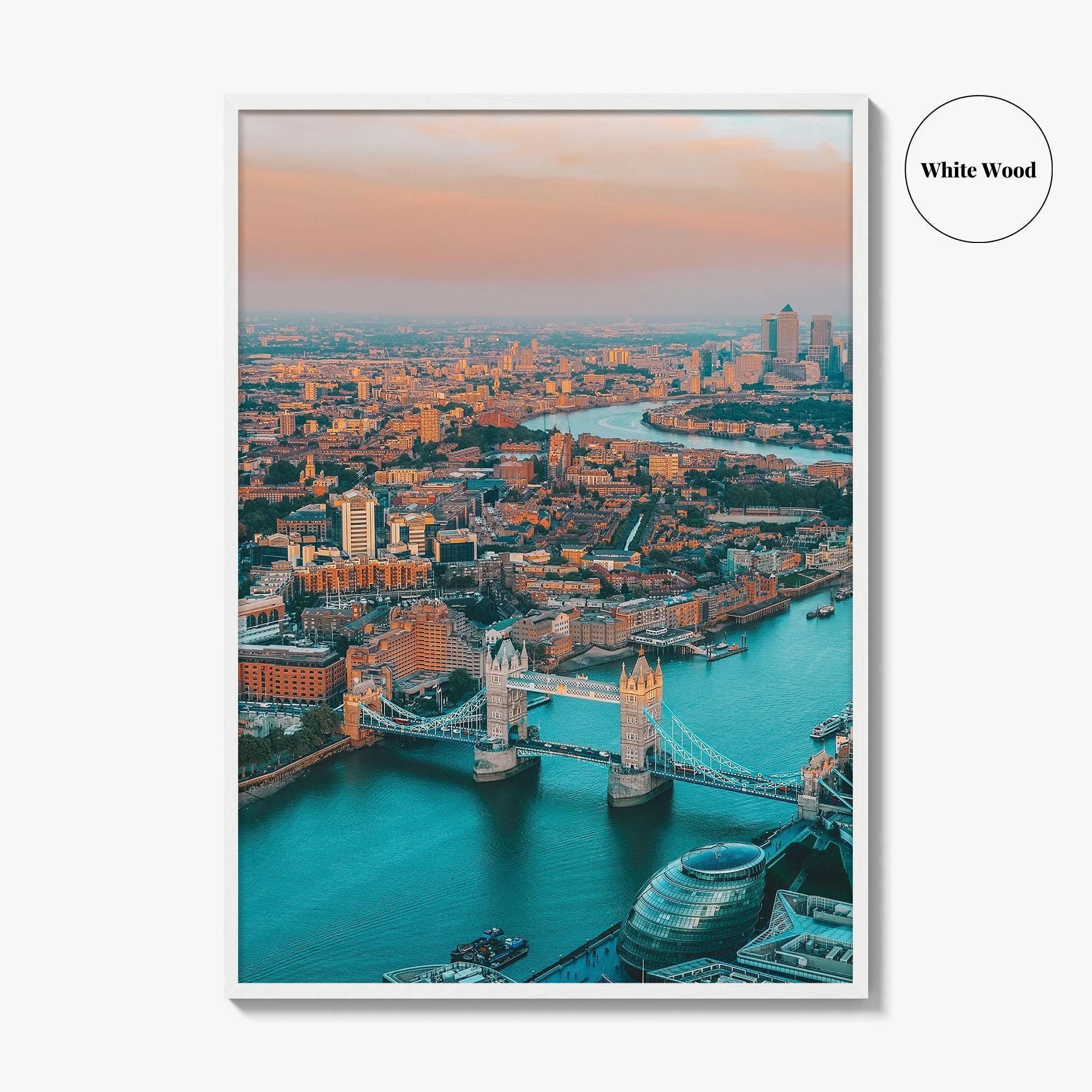 London Skyline Fine Art Photo Print, Thames River, England, UK, Wall Decor, Poster