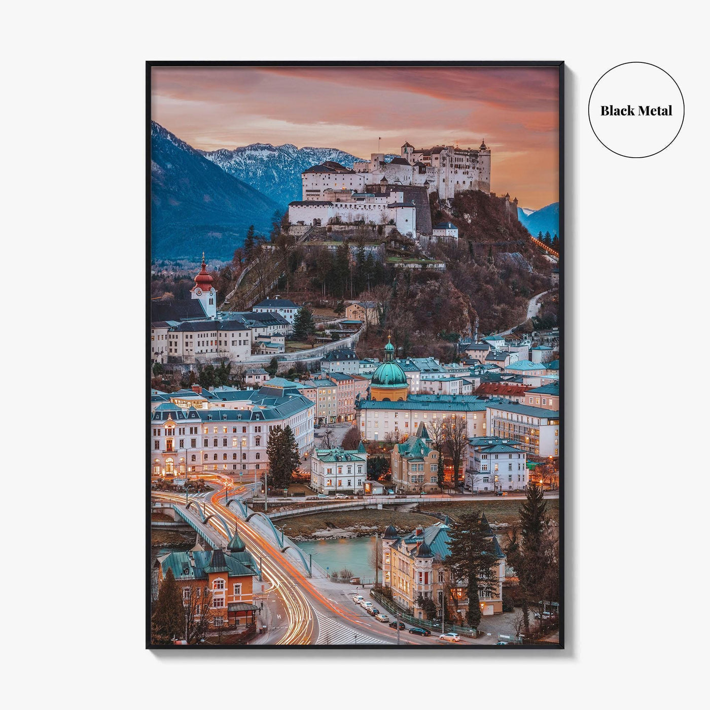 Salzburg Skyline Fine Art Photo Print, Austria Wall Decor Poster, Hohensalzburg Fortress