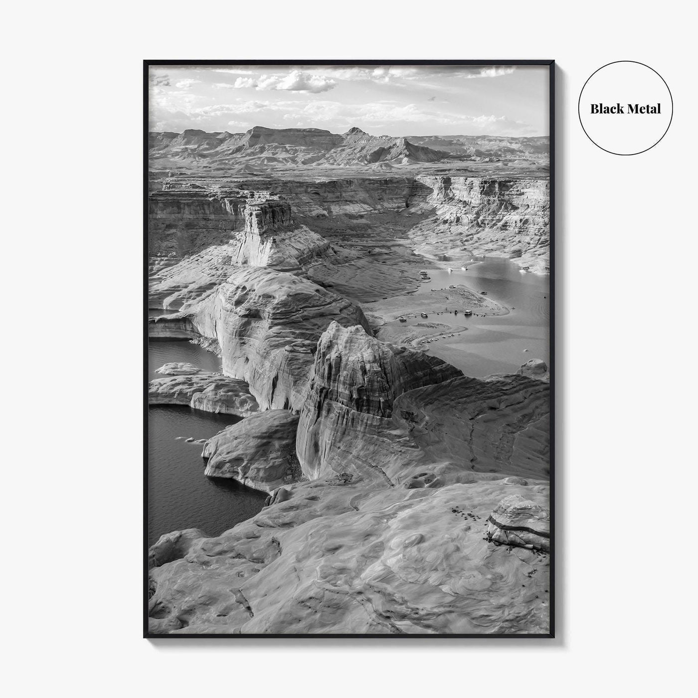Lake Powell Black and White Fine Art Photo Print, Arizona Utah Poster, Glen Canyon