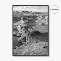Lake Powell Black and White Fine Art Photo Print, Arizona Utah Poster, Glen Canyon