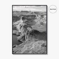 Lake Powell Black and White Fine Art Photo Print, Arizona Utah Poster, Glen Canyon