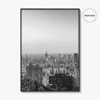 Taipei City Skyline Black and White Fine Art Photo Print, 101, Taiwan Wall Poster