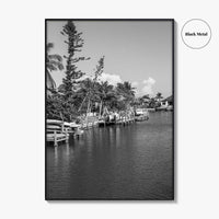 Marco Island Black and White Fine Art Photo Print, Naples Florida, USA Poster