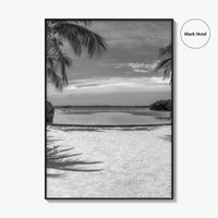 Key Largo Black and White Fine Art Photo Print, Florida Keys, Island Beach Poster