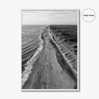 Denmark Black and White Fine Art Photo Print, West Jutland Wall Decor, Hvide Sande