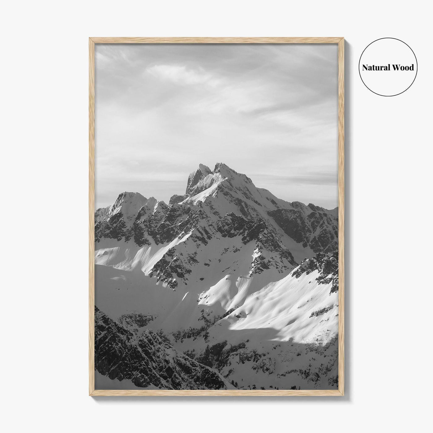Tantalus Range Black and White Fine Art Photo Print, Squamish Vancouver Canada Poster