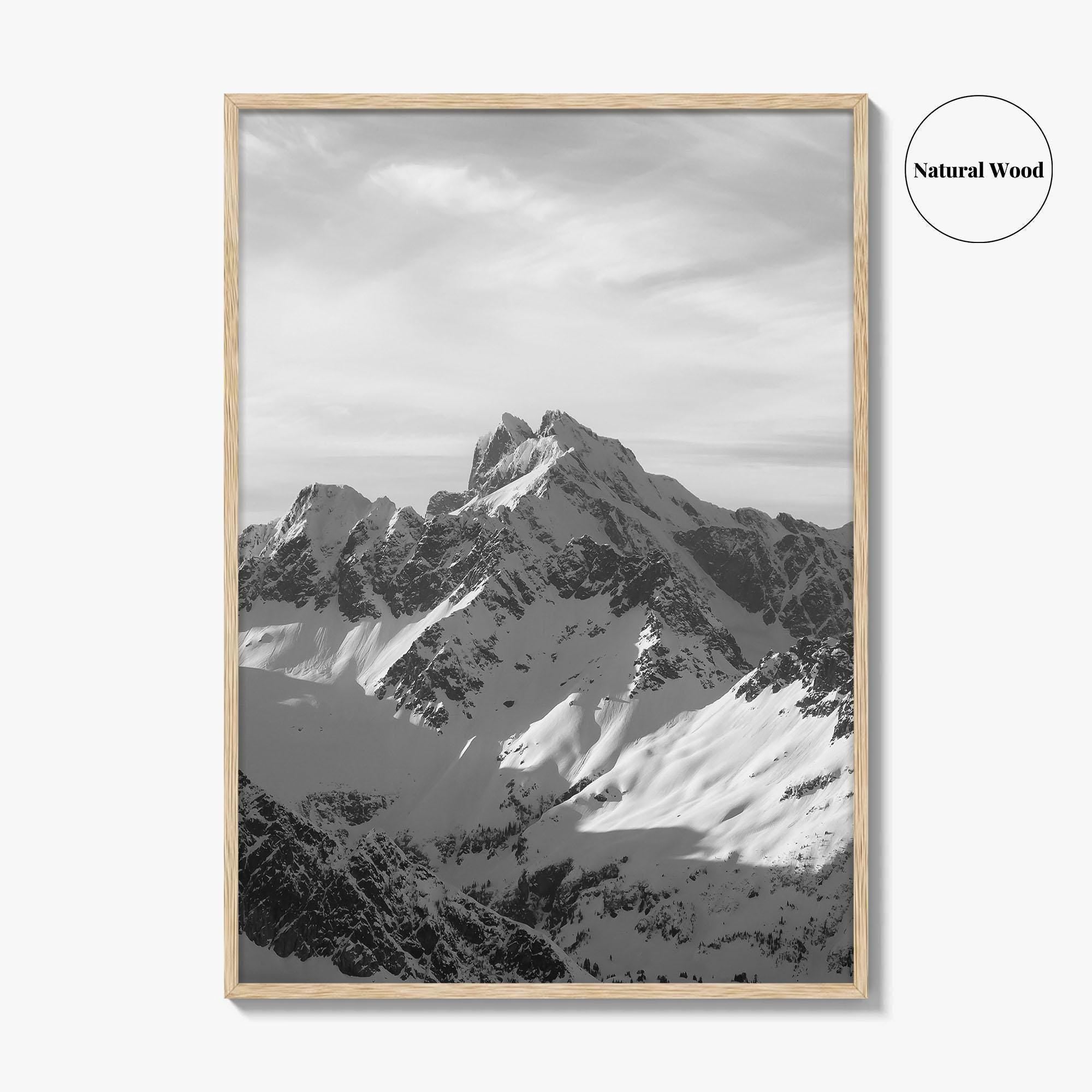 Tantalus Range Black and White Fine Art Photo Print, Squamish Vancouver Canada Poster