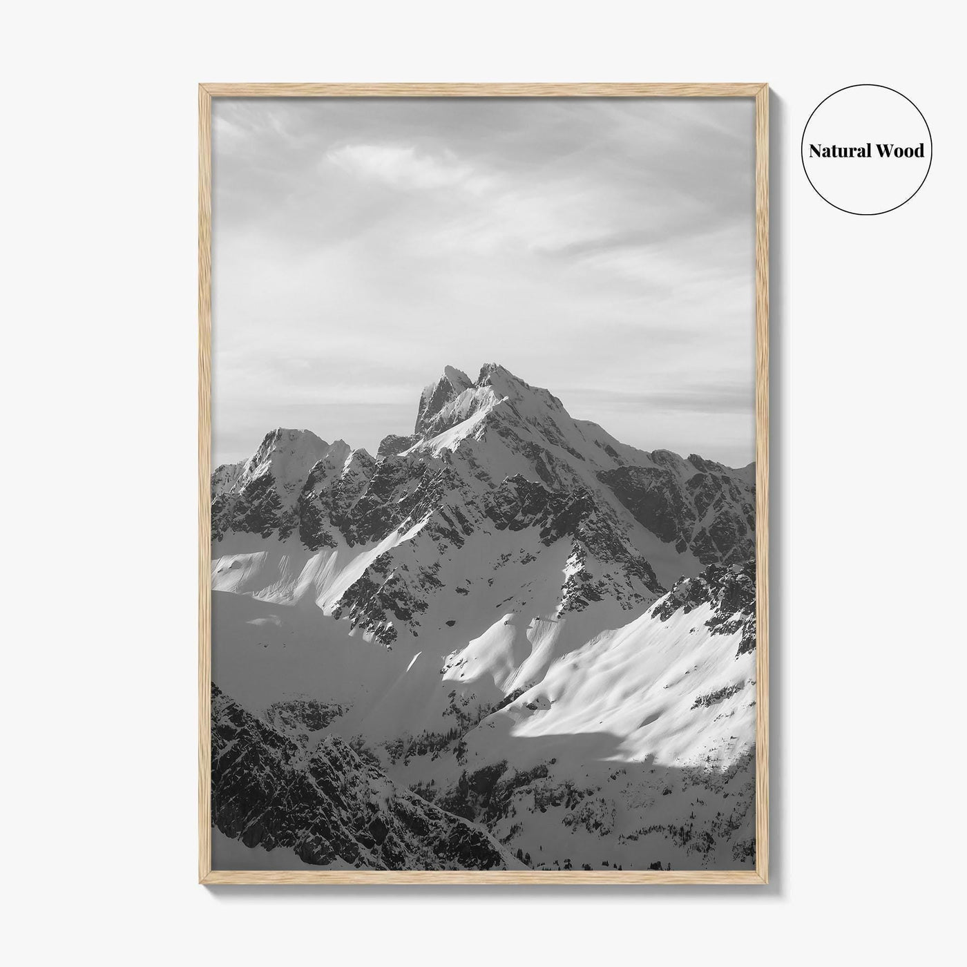 Tantalus Range Black and White Fine Art Photo Print, Squamish Vancouver Canada Poster