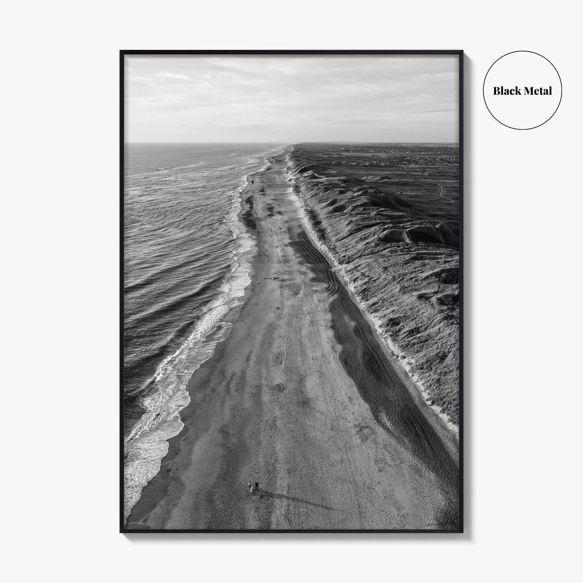 Denmark Black and White Fine Art Photo Print, West Jutland Wall Decor, Hvide Sande
