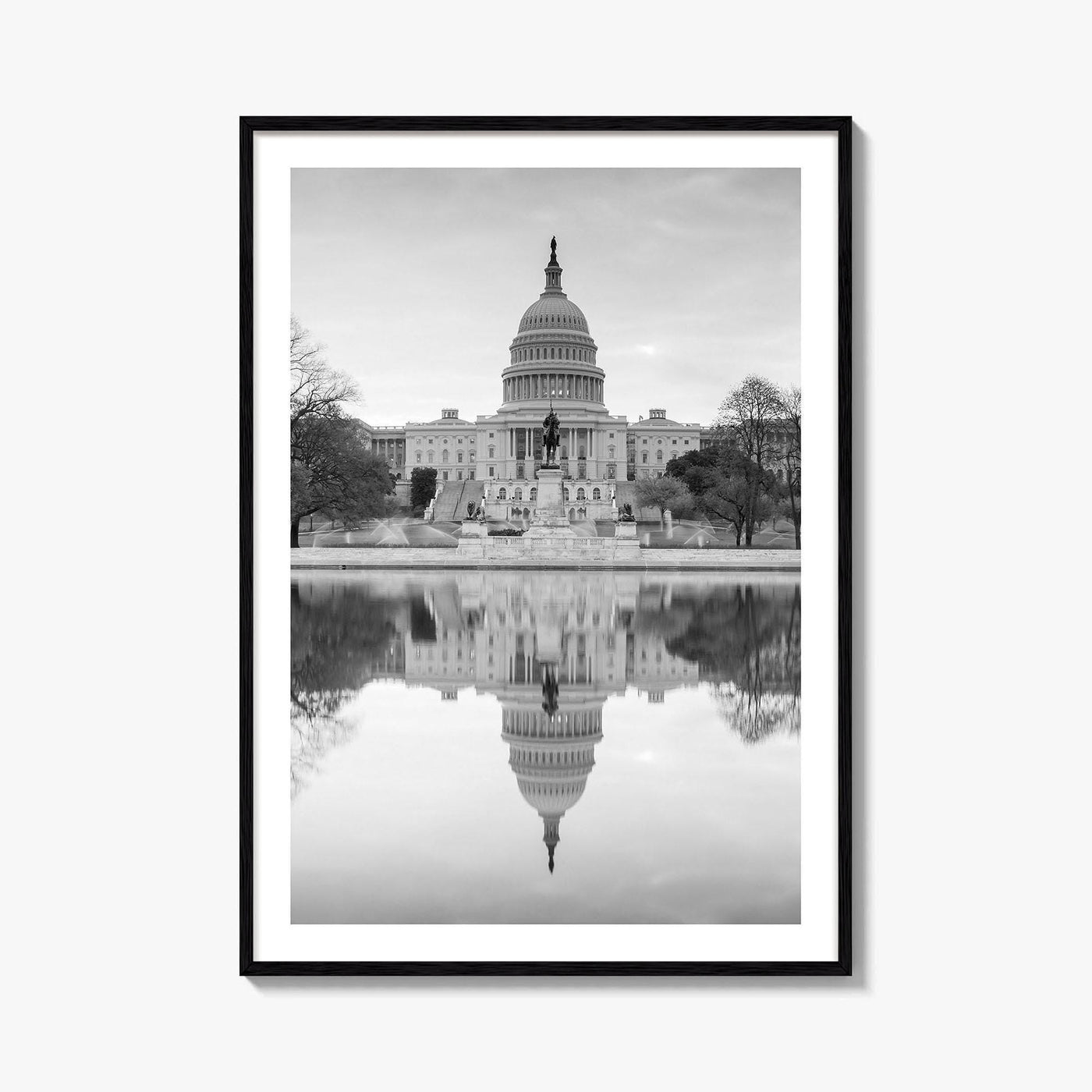 Washington DC Black and White Fine Art Photo Print, United States Capitol Poster, USA